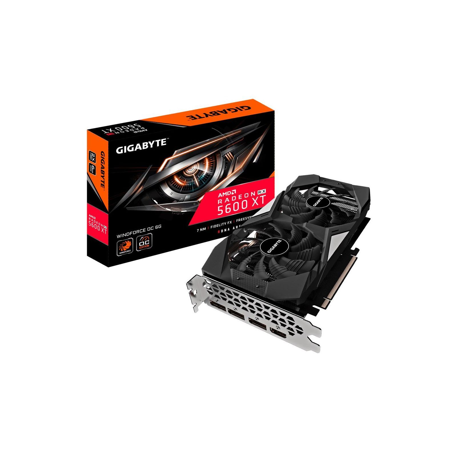 ᐈ Купить видеокарту GIGABYTE Radeon RX 5600 XT 6144Mb WF2 OC (GV