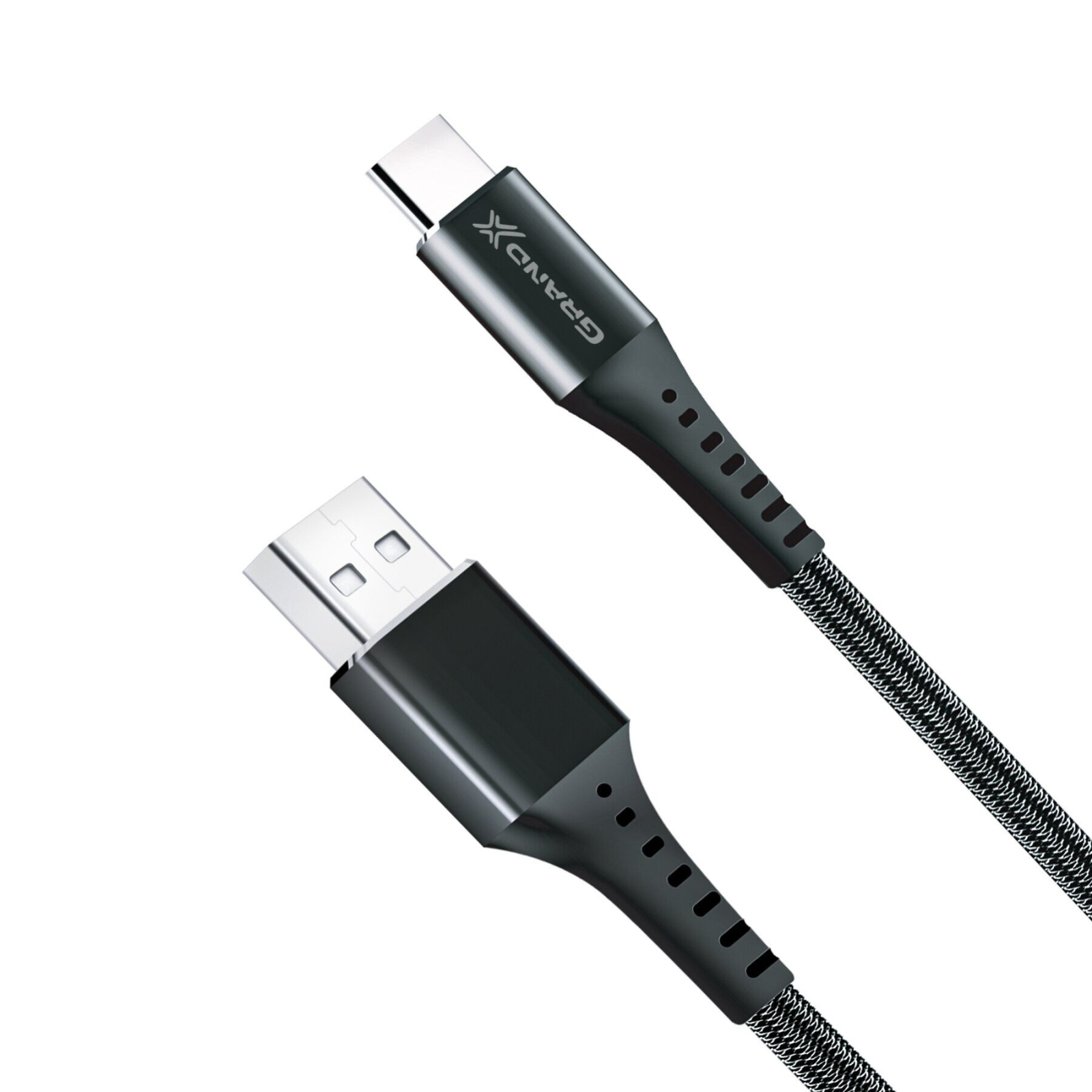 Дата кабель USB 2.0 AM to Type-C 1.2m Grey Grand-X (FC-12G) зображення 2