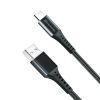 Дата кабель USB 2.0 AM to USB-C 1.2m Black Grand-X (FC-12B) зображення 2