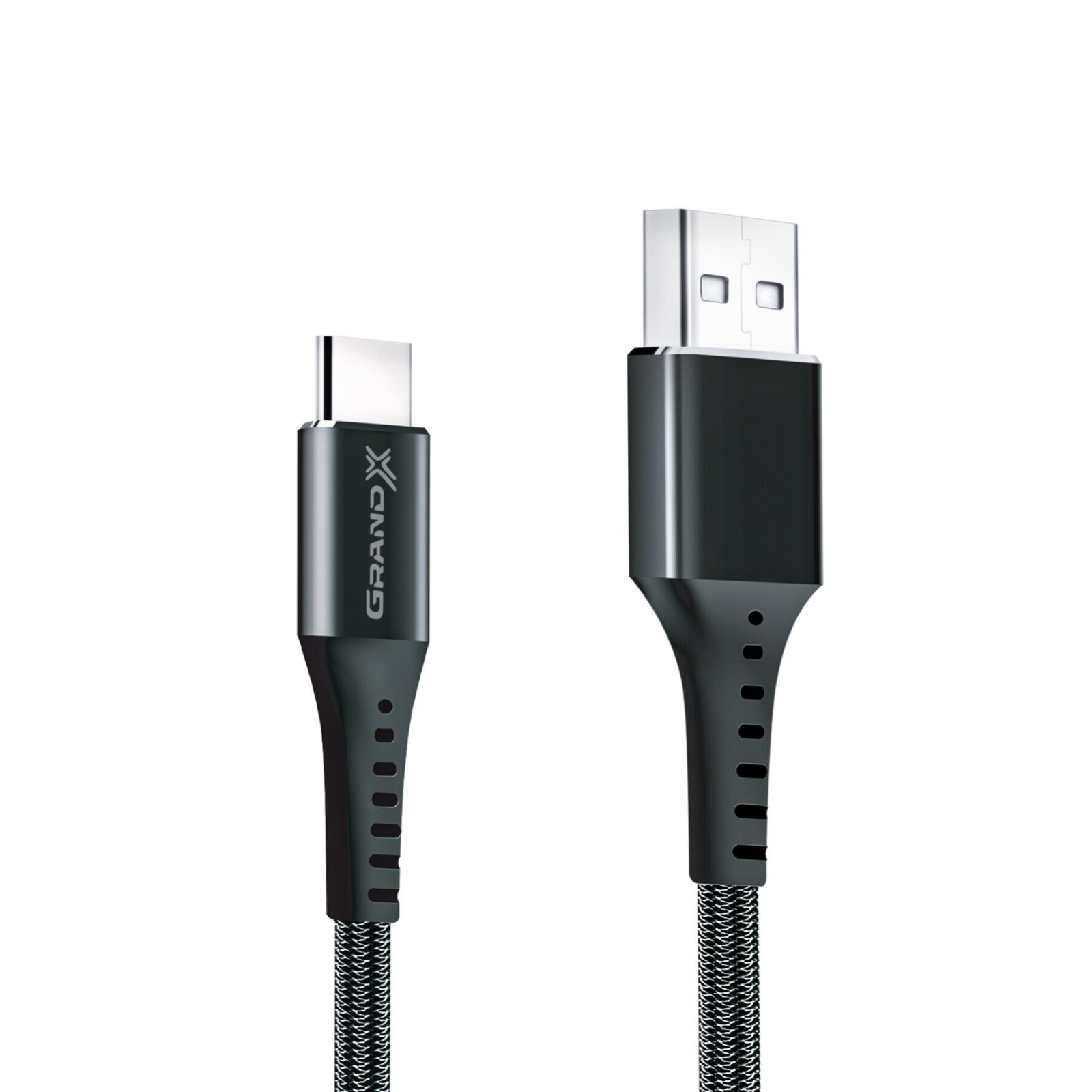 Дата кабель USB 2.0 AM to Type-C 1.2m Grey Grand-X (FC-12G) зображення 3
