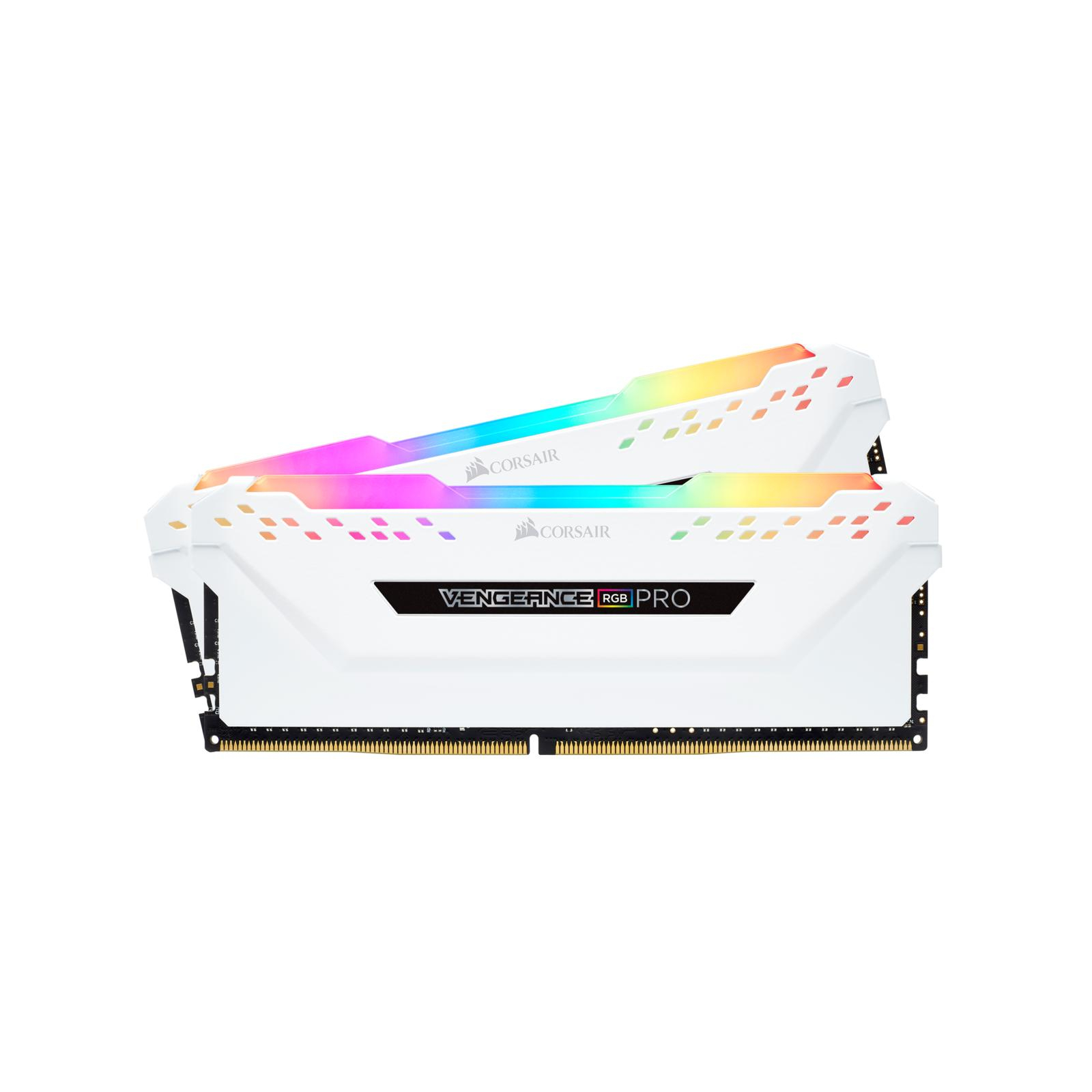 Модуль пам'яті для комп'ютера DDR4 16GB (2x8GB) 3200 MHz Vengeance RGB Pro White Corsair (CMW16GX4M2C3200C16W) зображення 2