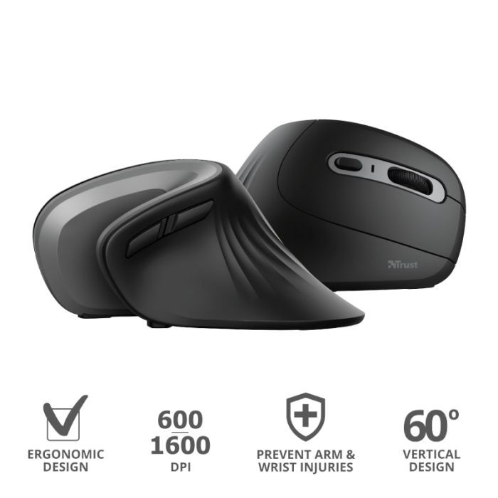 Мышка Trust Verro Ergonomic Wireless Black (23507) изображение 9