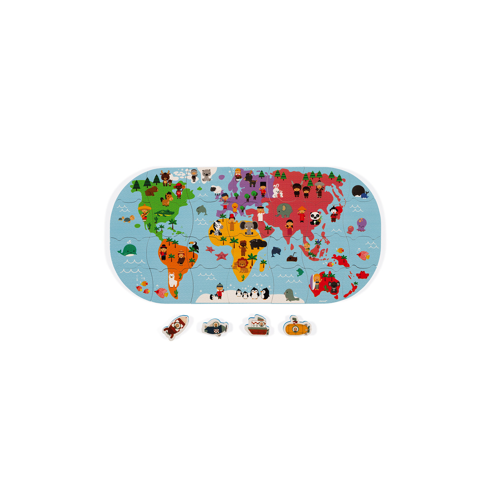 Іграшка для ванної Janod Пазл Карта світу (J04719) зображення 2