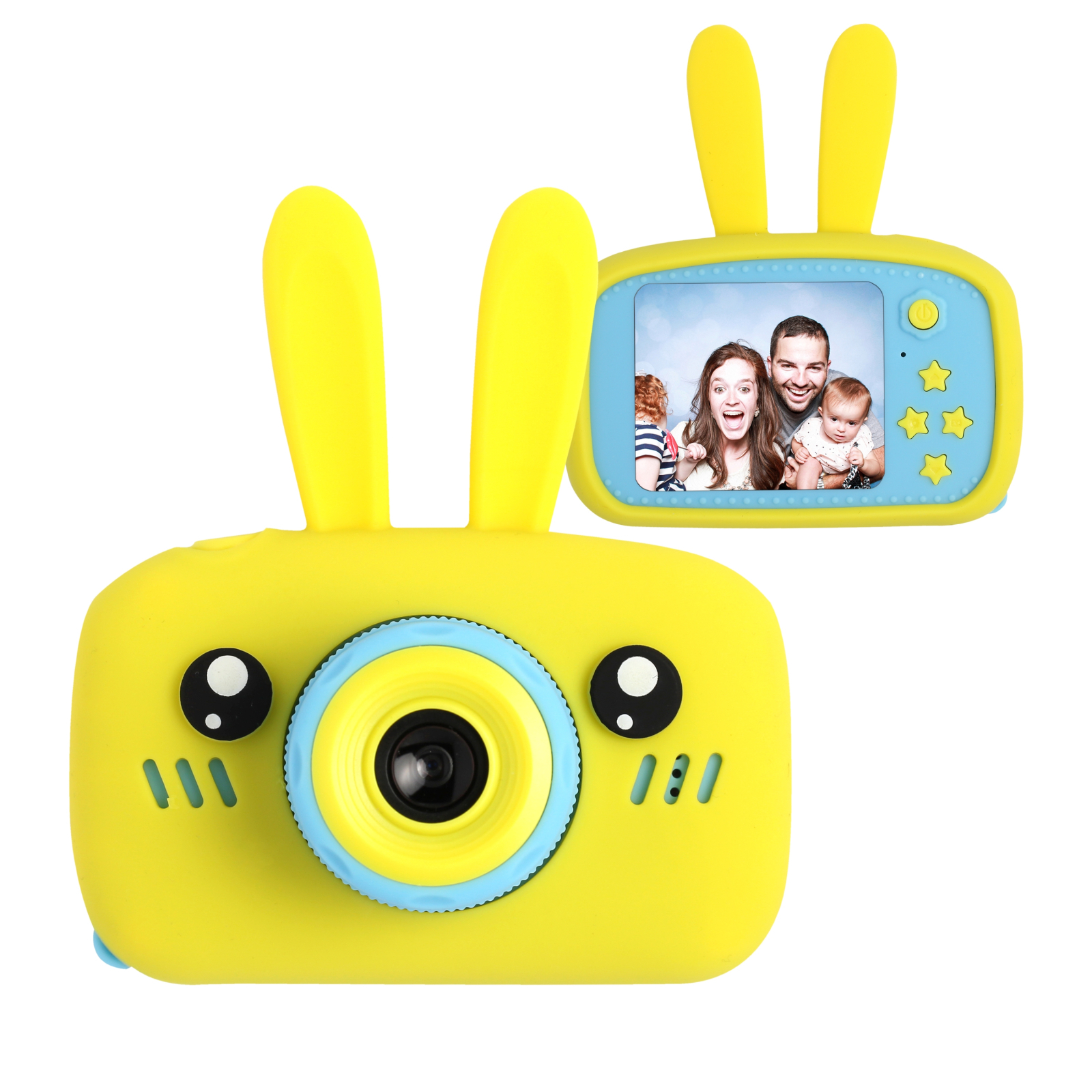 Интерактивная игрушка XoKo Rabbit Цифровой детский фотоаппарат желтый (KVR-010-YL) изображение 2