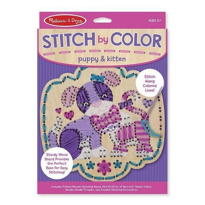 Набор для творчества Melissa&Doug Вышивка по дереву Котенок и щенок (MD8916)