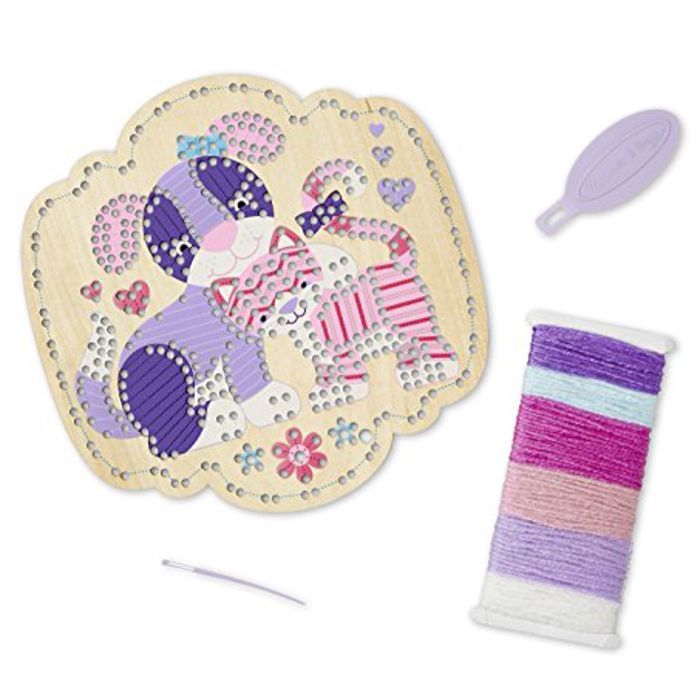 Набор для творчества Melissa&Doug Вышивка по дереву Котенок и щенок (MD8916) изображение 2