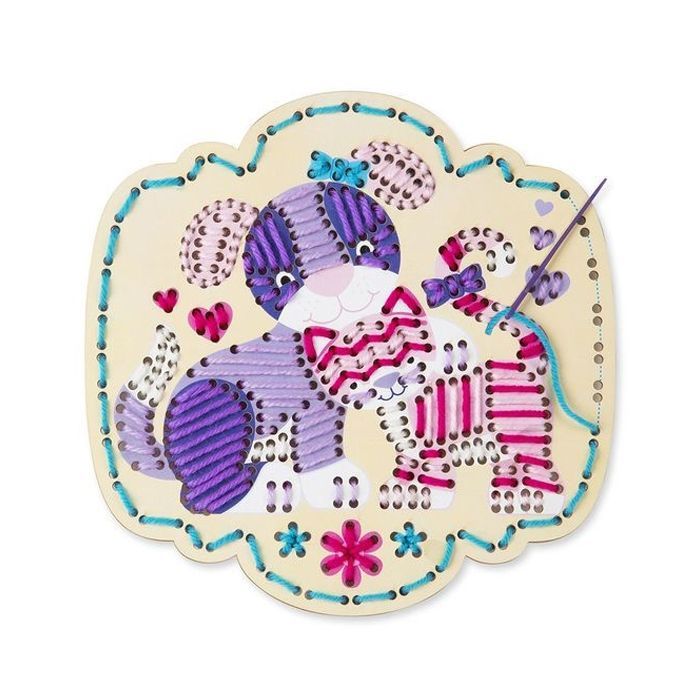 Набор для творчества Melissa&Doug Вышивка по дереву Котенок и щенок (MD8916) изображение 3