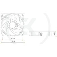 Кулер для корпуса Ekwb EK-Vardar F3-120 (3831109867532) изображение 5