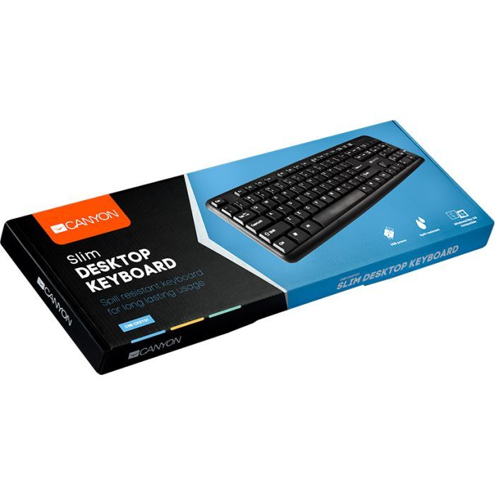 Клавиатура Canyon CNE-CKEY01-RU Black USB (CNE-CKEY01-RU) изображение 2
