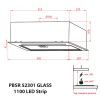 Витяжка кухонна Weilor PBSR 52301 GLASS WH 1100 LED Strip зображення 12