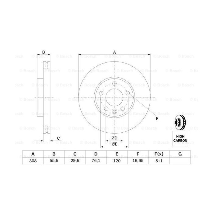 Тормозной диск Bosch 0 986 479 211 изображение 5