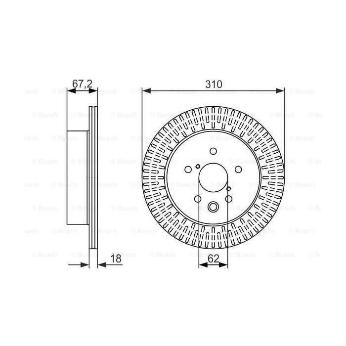 Тормозной диск Bosch 0 986 479 615 изображение 5