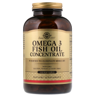 Жирные кислоты Solgar Омега-3 Рыбий жир, Концетрат, Omega-3 Fish Oil Concentate, (SOL-01699)