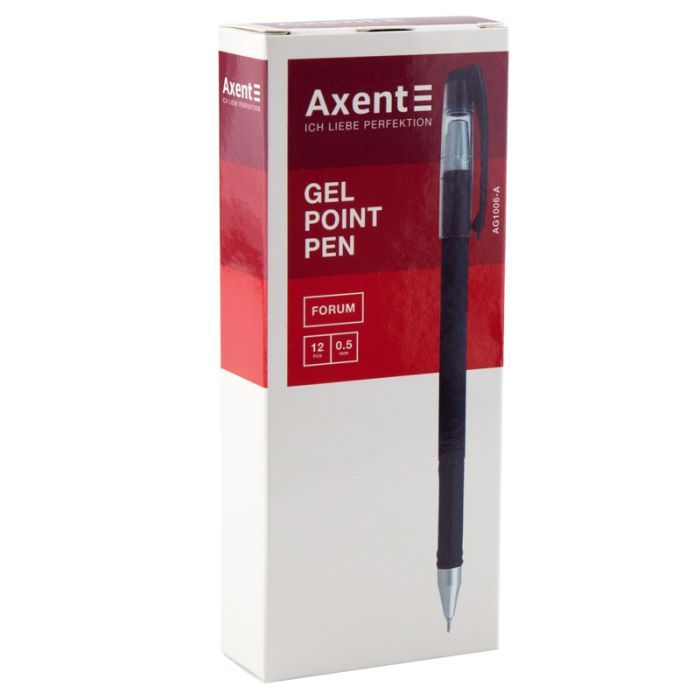 Ручка гелевая Axent Forum 0.5 мм Чёрняя (AG1006-01-A) изображение 2