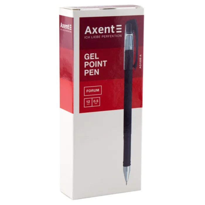 Ручка гелевая Axent Forum 0.5 мм Чёрняя (AG1006-01-A) изображение 2