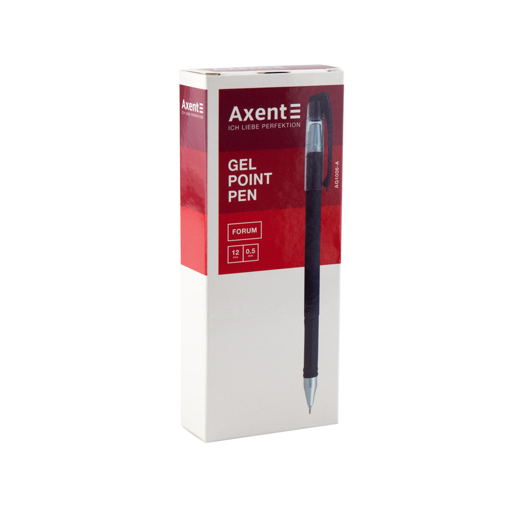 Ручка гелевая Axent Forum 0.5 мм Чёрняя (AG1006-01-A) изображение 2