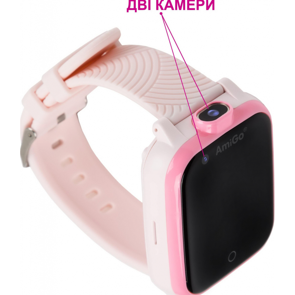 Смарт-часы Amigo GO006 GPS 4G WIFI Pink (849558) изображение 5