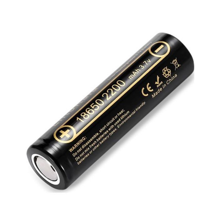 Аккумулятор 18650 2200mah Li-Ion, (2100-2300mah), 3.7V (2.75-4.2V), Blac Liitokala (Lii-22A)