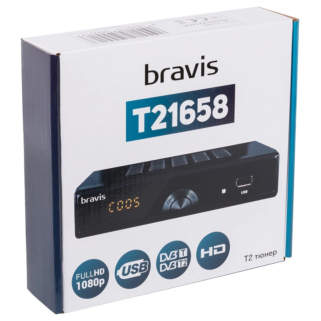 ТВ тюнер Bravis T21658 (DVB-T, DVB-T2) (T21658) изображение 10