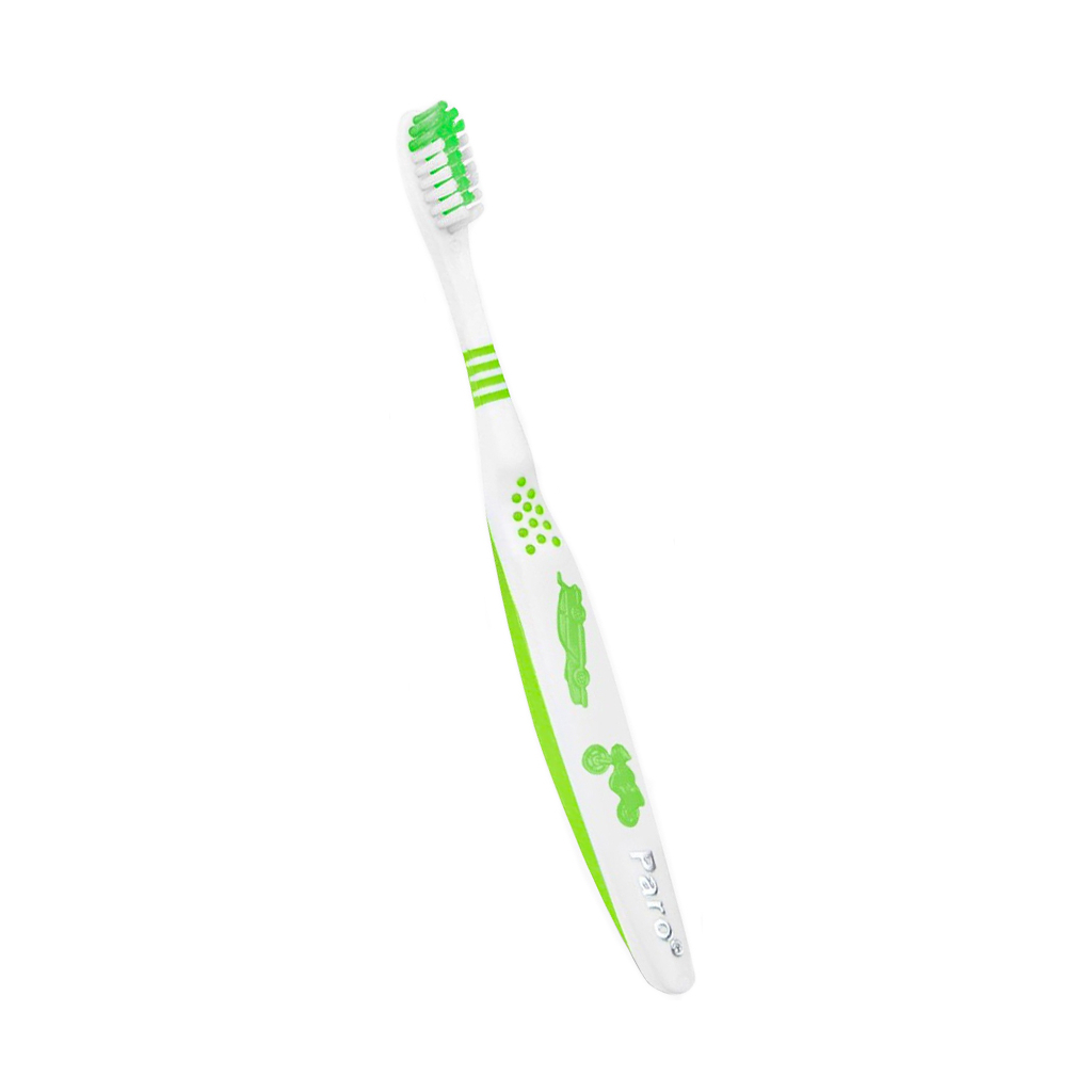 Детская зубная щетка Paro Swiss junior мягкая Салатовая (7610458007426-Light-green)