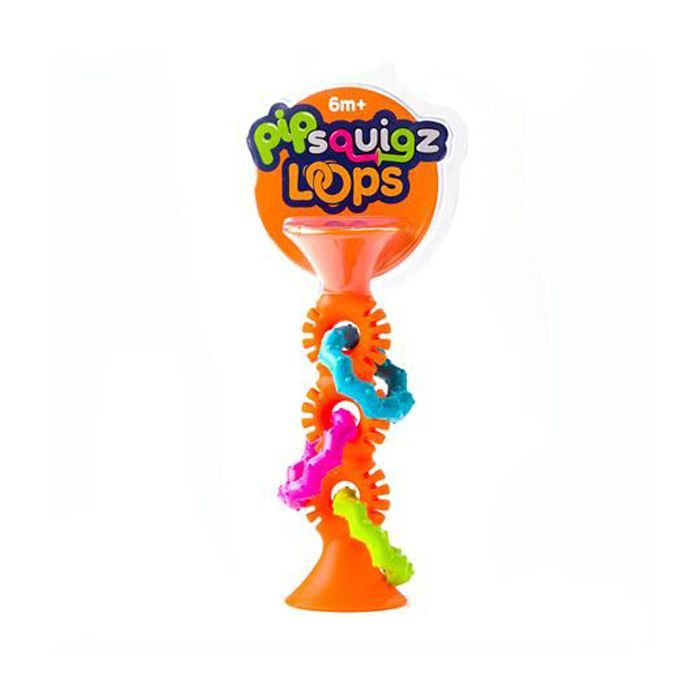 Брязкальце Fat Brain Toys прорізувач на присосках pipSquigz Loops помаранчевий (F165ML) зображення 3