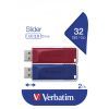 USB флеш накопичувач Verbatim 2x32GB Store'n'Go Slider Red/Blue USB 2.0 (49327) зображення 8