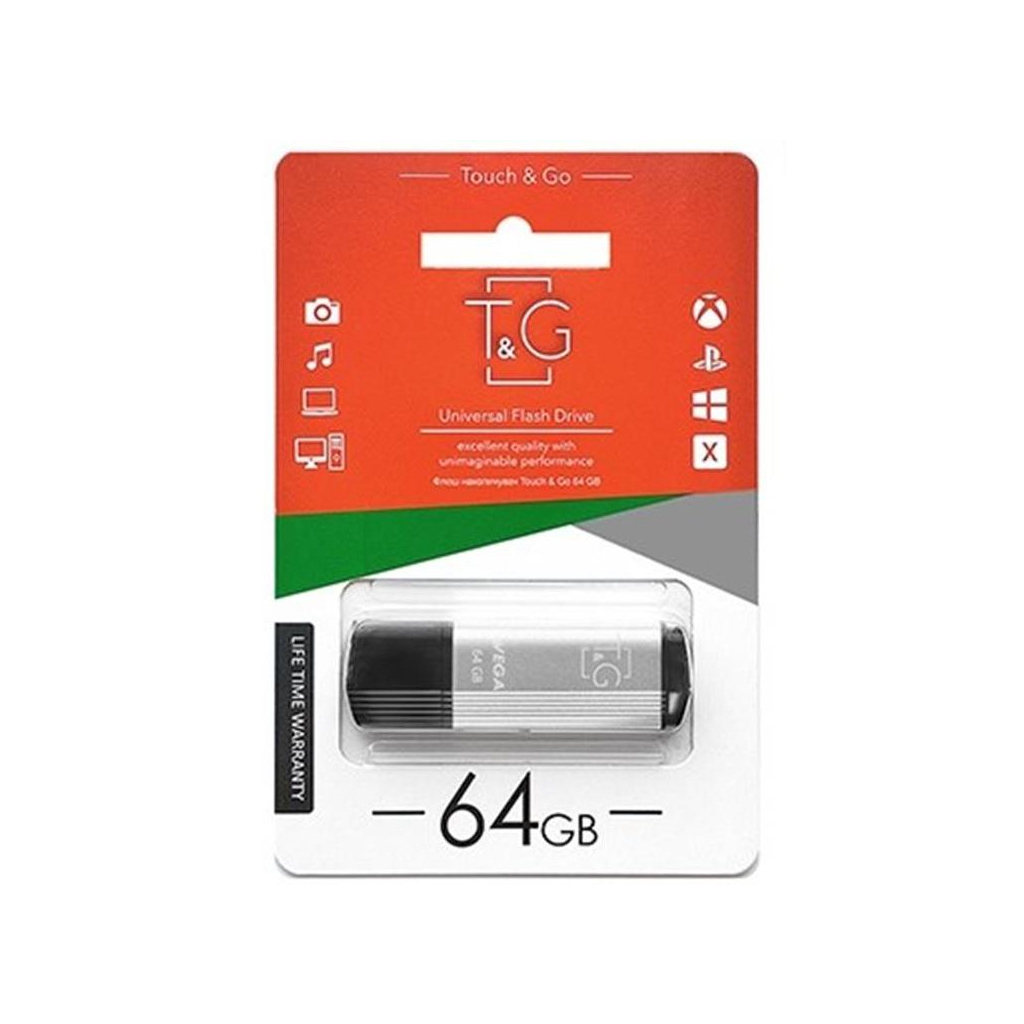 USB флеш накопичувач T&G 64GB 121 Vega Series Silver USB 2.0 (TG121-64GBSL) зображення 2