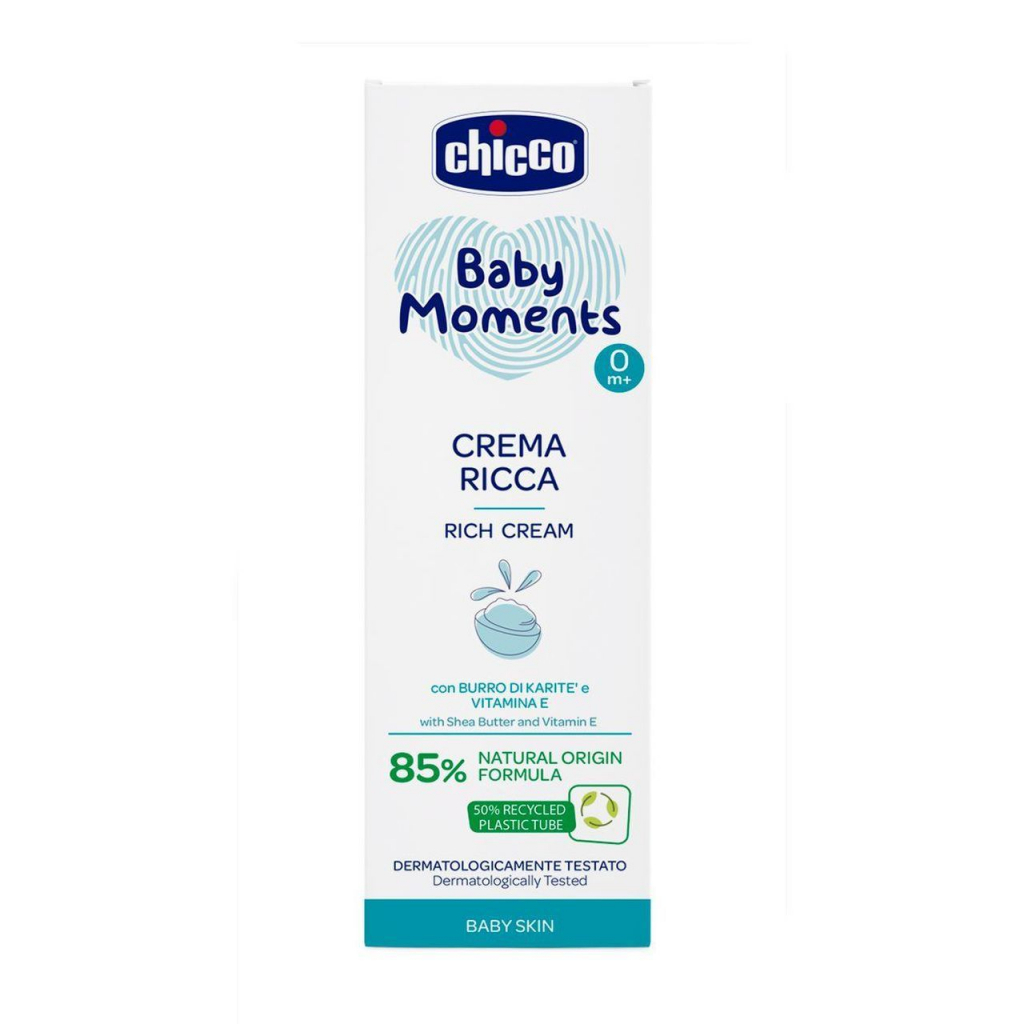 Дитячий крем Chicco поживний Baby Moments, 100 мл (10596.00) зображення 2