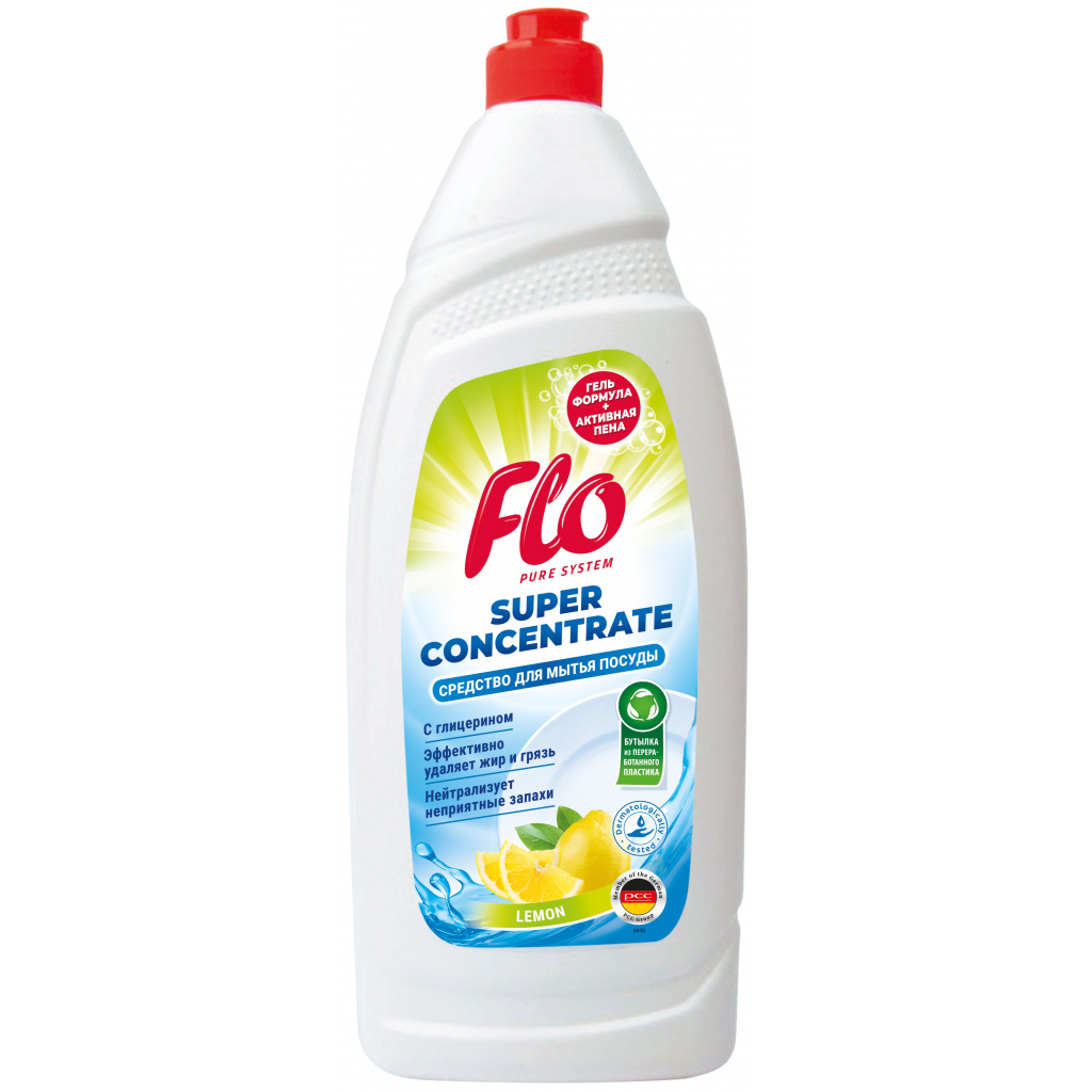 Средство для ручного мытья посуды Flo Lemon 900 мл (5900948246926)