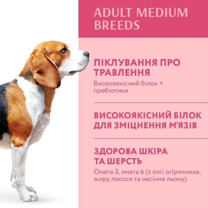 Сухий корм для собак Optimeal для середніх порід зі смаком індички 1.5 кг (4820083905407) зображення 3