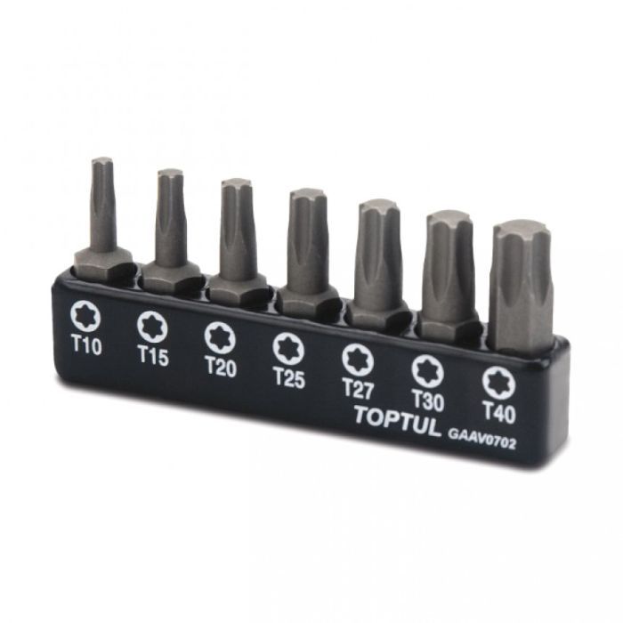 Набор бит Toptul TORX 1/4" 7ед. (T10-T40) (GAAV0702)