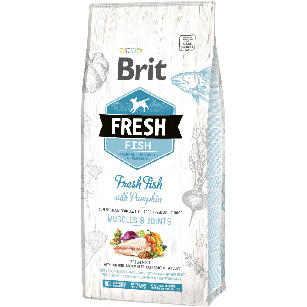 Сухой корм для собак Brit Fresh Fish/Pumpkin Adult Large 2.5 кг (8595602530786)