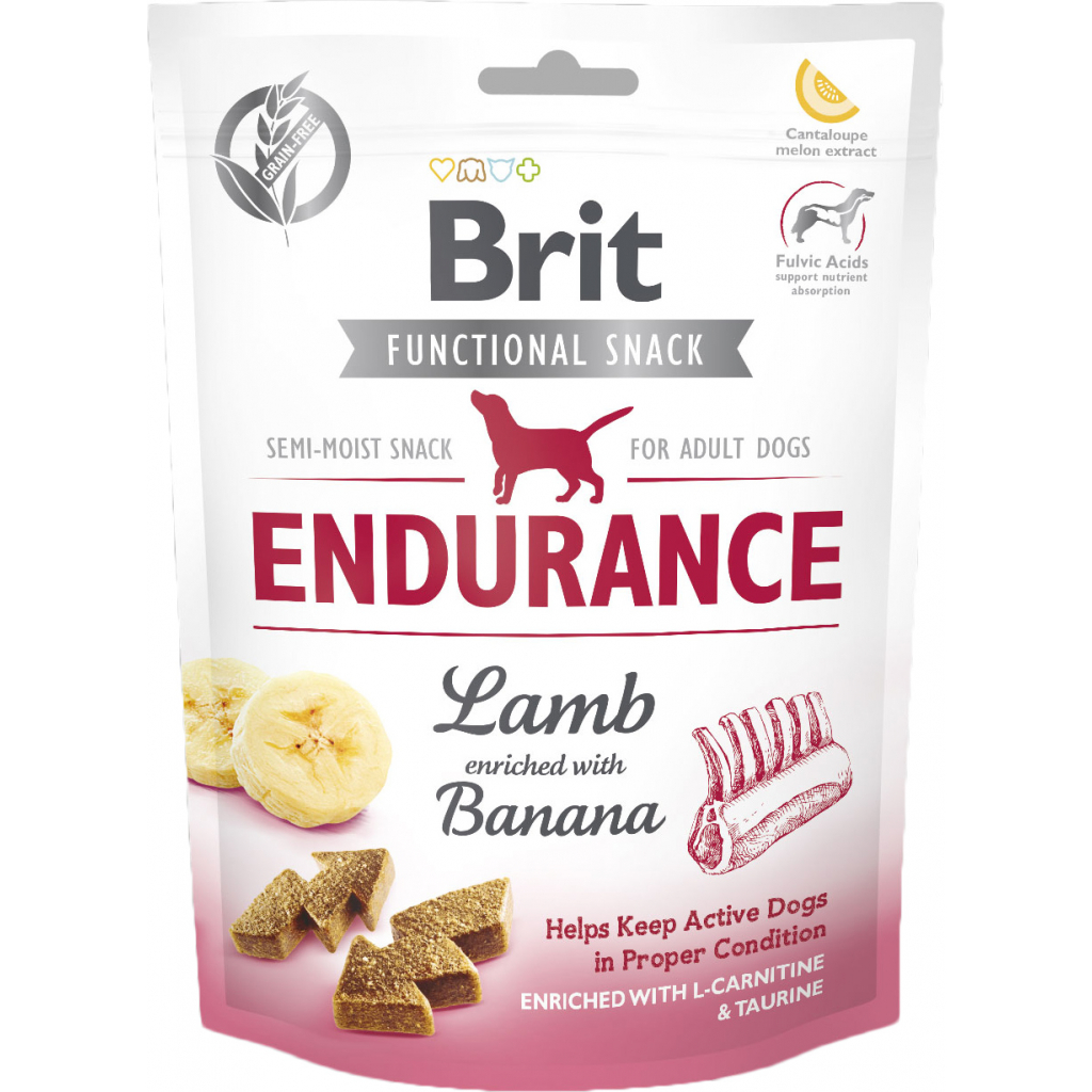 Лакомство для собак Brit Care Endurance ягненок с бананом 150 г (8595602540006)
