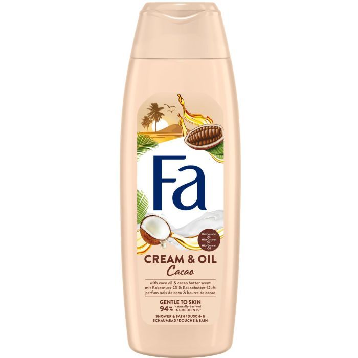 Гель для душу Fa Cream&Oil з олією кокоса й ароматом какао 750 мл (5201143728980)