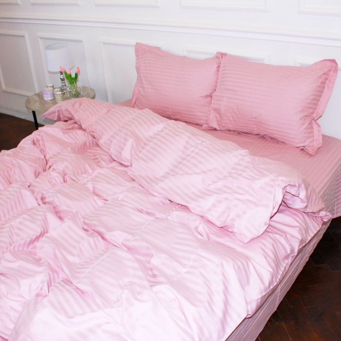 Постільна білизна MirSon Satin Stripe 30-0007 Pink 200х220 Євро (2200005249888) зображення 3