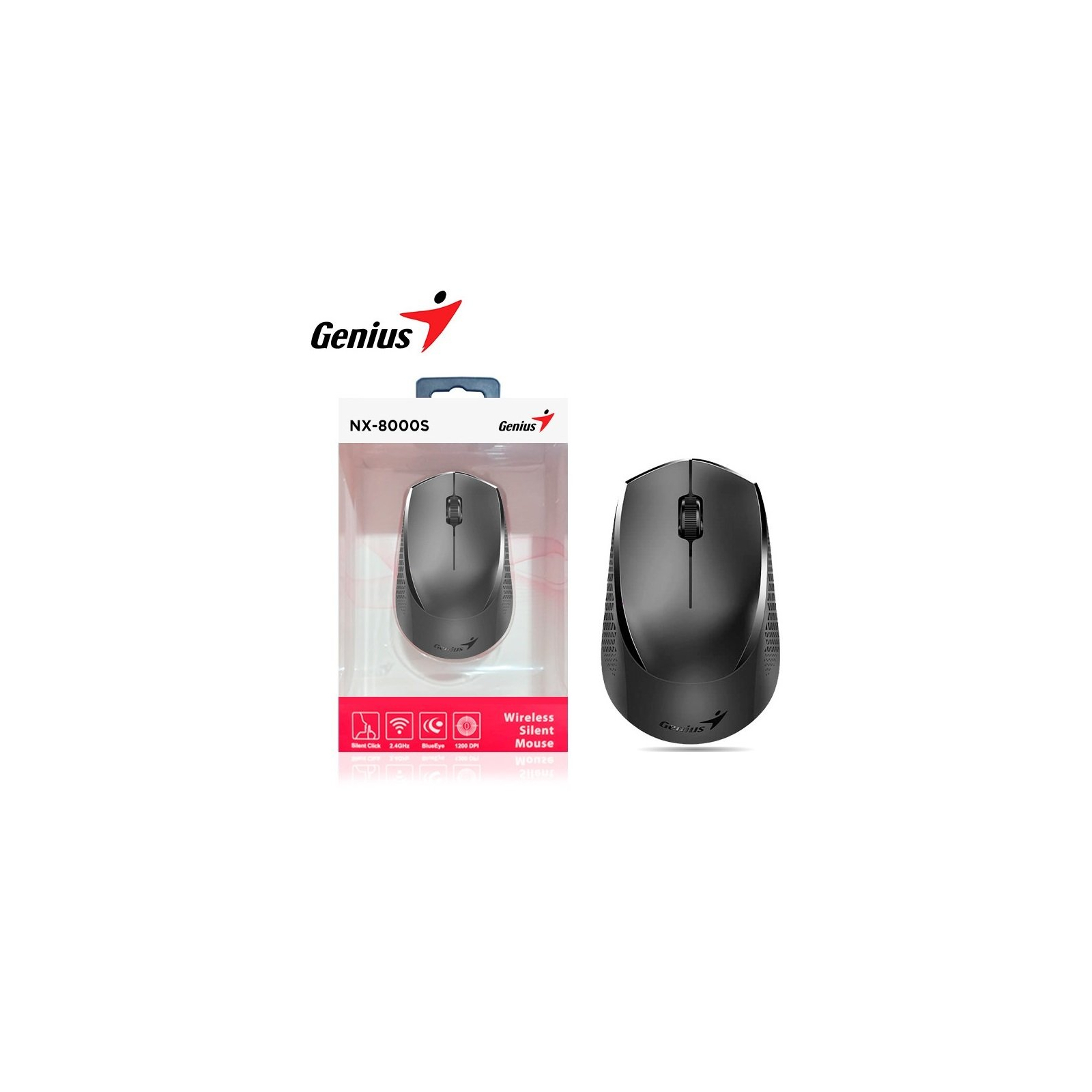 Мишка Genius NX-8000 Silent Wireless Red (31030025401) зображення 2