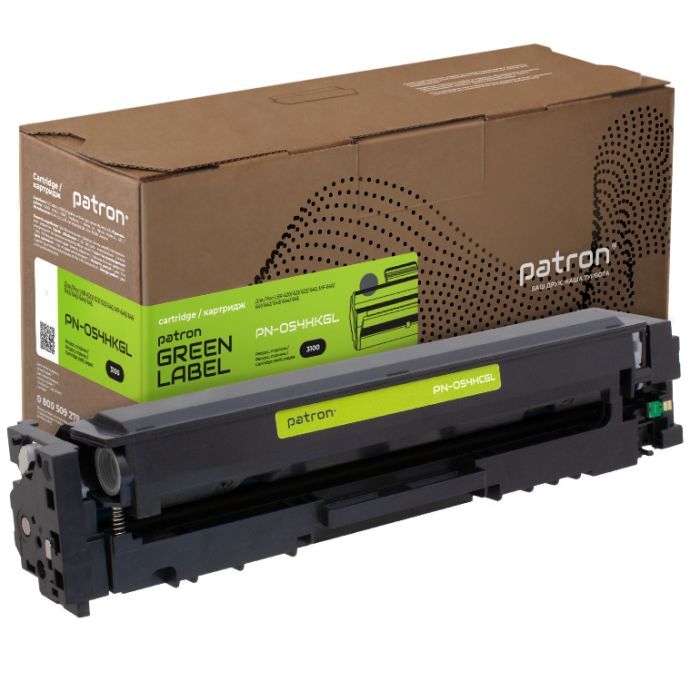 Картридж Patron Canon 054H Green Label, black (PN-054HKGL)