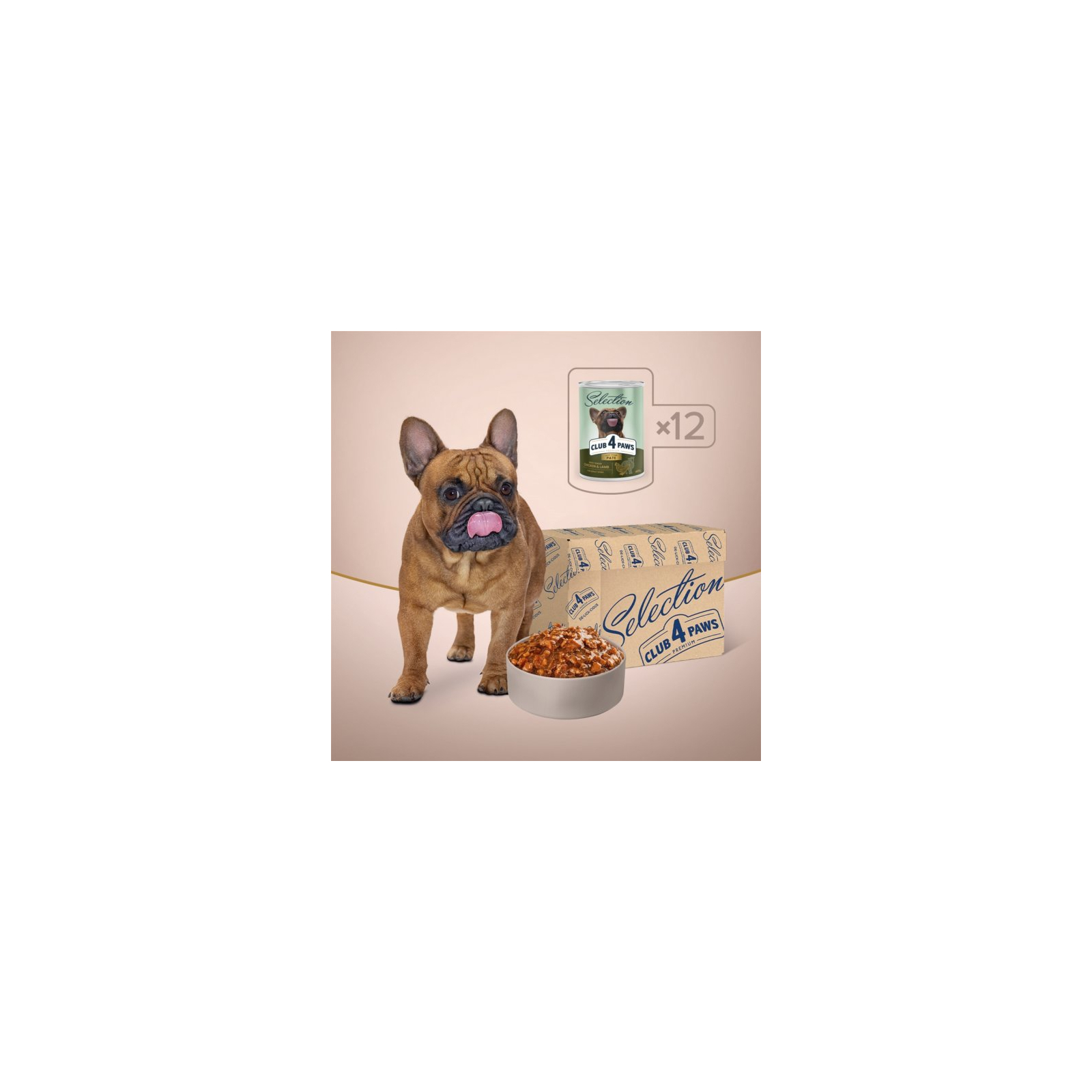 Консервы для собак Club 4 Paws Selection Паштет с индейкой и ягненком 400 г (4820215368704) изображение 7