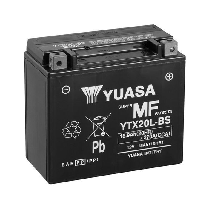 Аккумулятор автомобильный Yuasa 12V 18,9Ah MF VRLA Battery (YTX20L-BS)