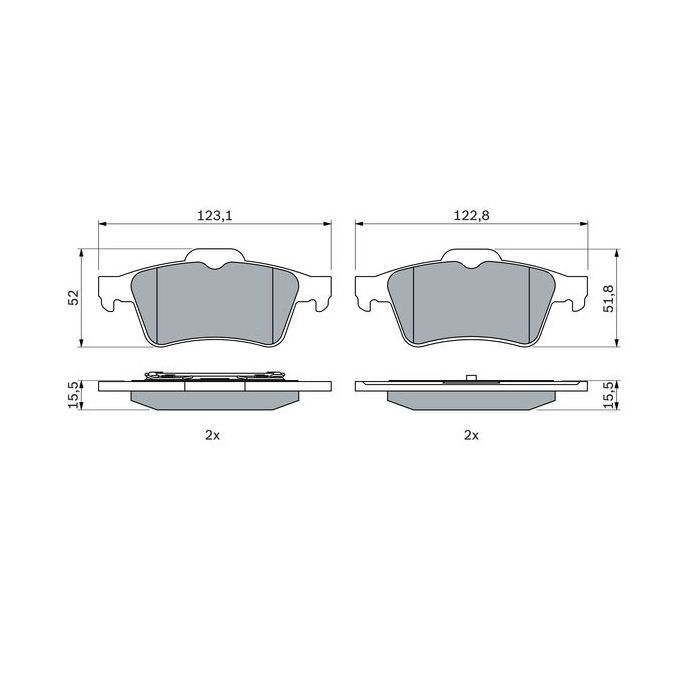 Гальмівні колодки Bosch 0 986 494 032 зображення 3