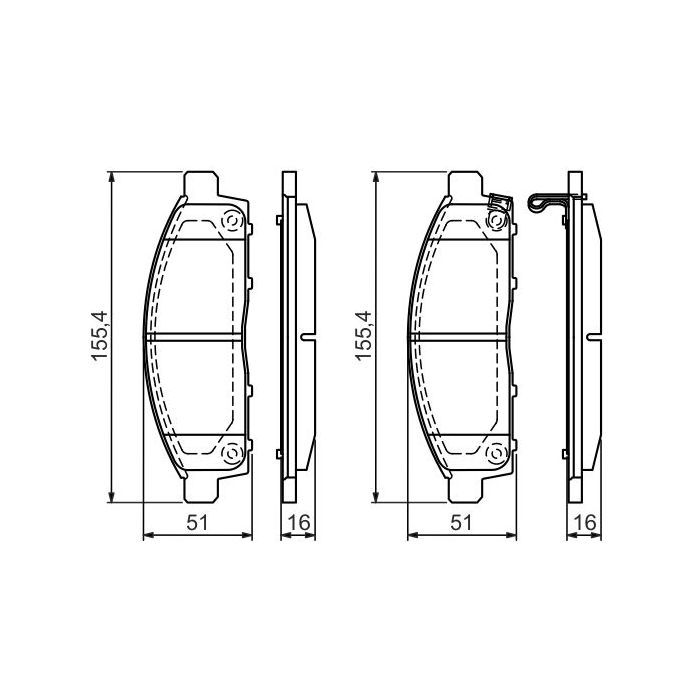Гальмівні колодки Bosch 0 986 494 268 зображення 2