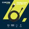 Дата кабель USB 2.0 AM to Lightning 1.0m MFI black Canyon (CNS-MFIC12B) изображение 3