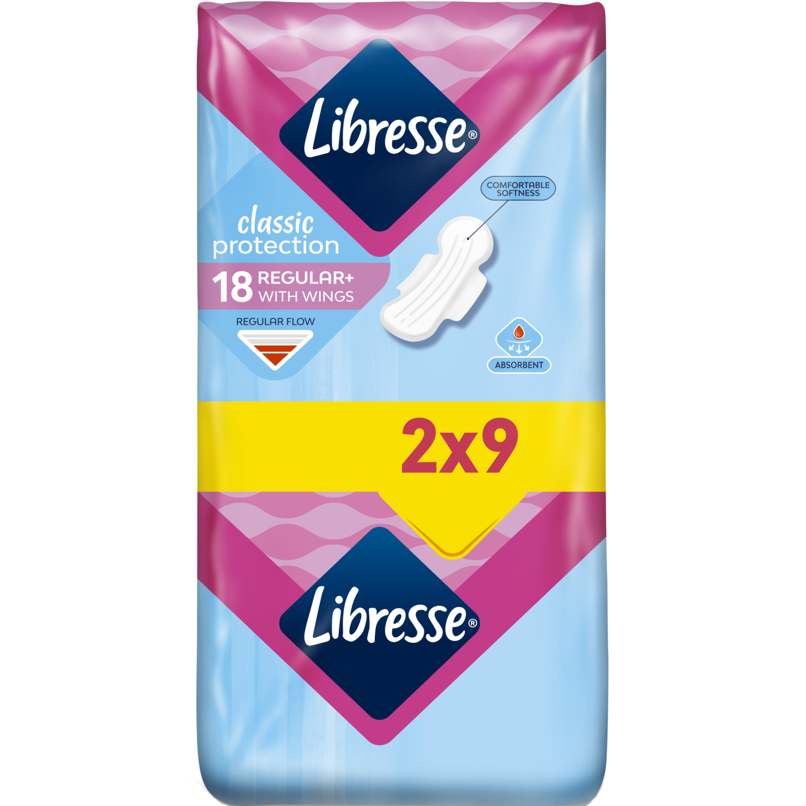 Гігієнічні прокладки Libresse Classic Protection Regular 9 шт. (7322541233390)