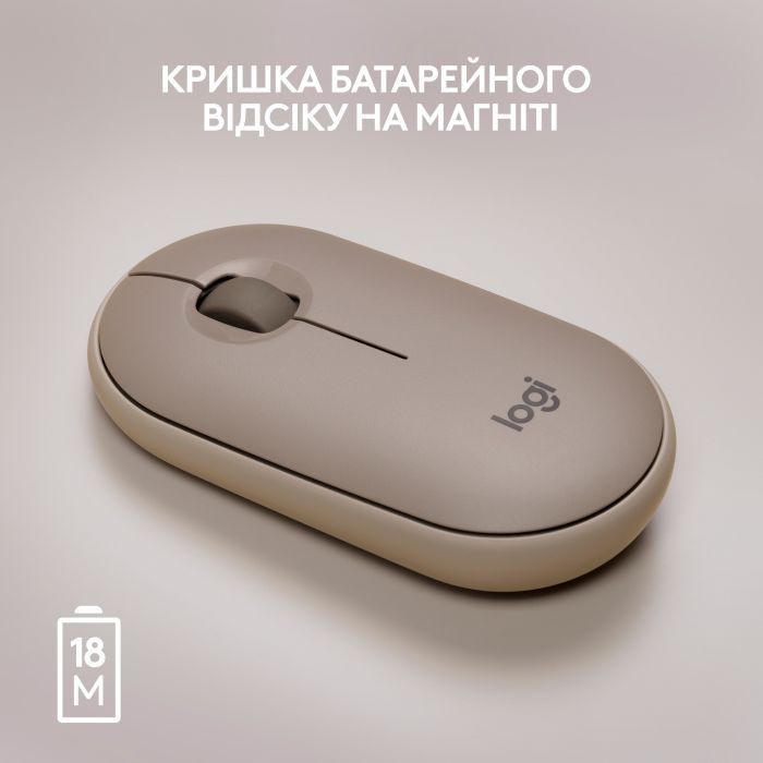 Мишка Logitech M350 Wireless Sand (910-006751) зображення 7