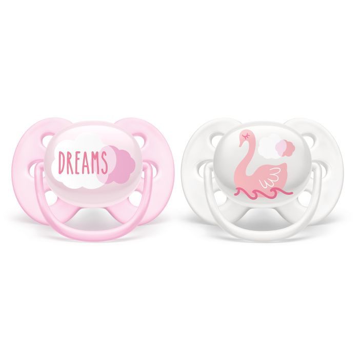 Пустышка Philips AVENT Ultra Soft для девочек 0-6 мес. 2 шт. (SCF222/02) изображение 4