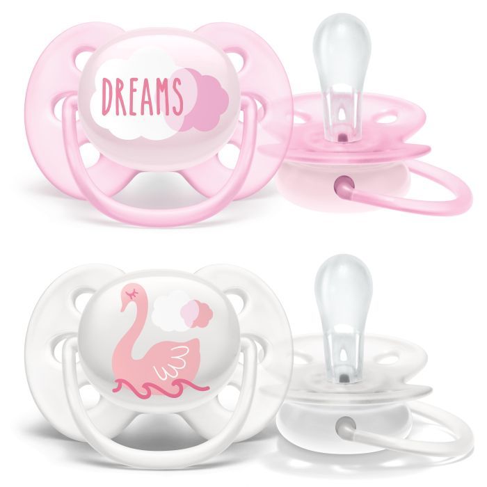 Пустышка Philips AVENT Ultra Soft для девочек 0-6 мес. 2 шт. (SCF222/02) изображение 5