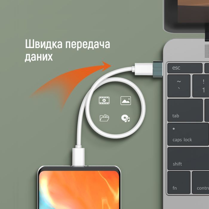 Перехідник USB-C to USB-A ColorWay (CW-AD-CA) зображення 10