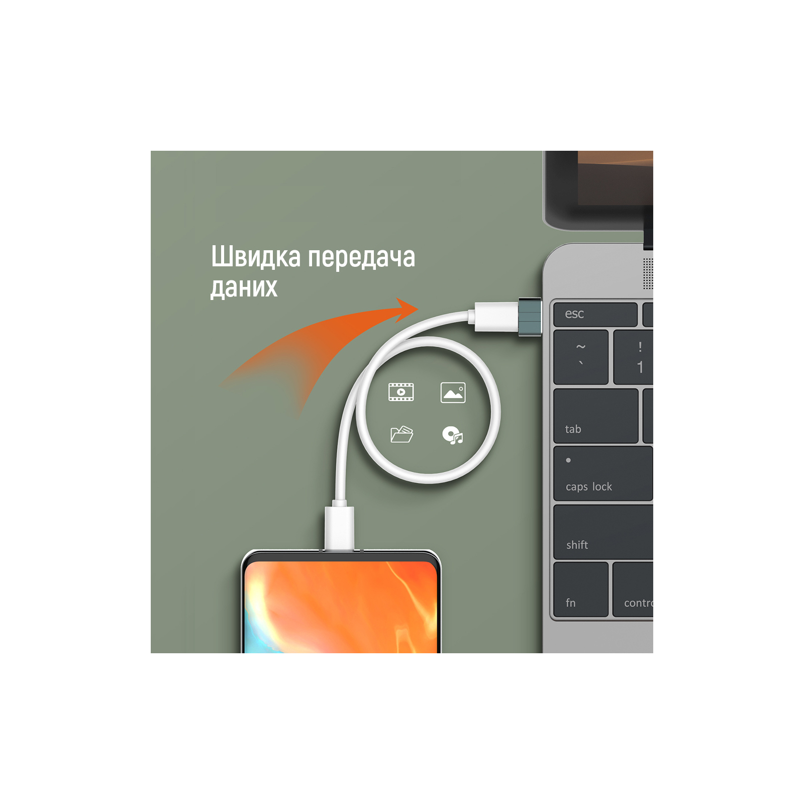 Перехідник USB-C to USB-A ColorWay (CW-AD-CA) зображення 10