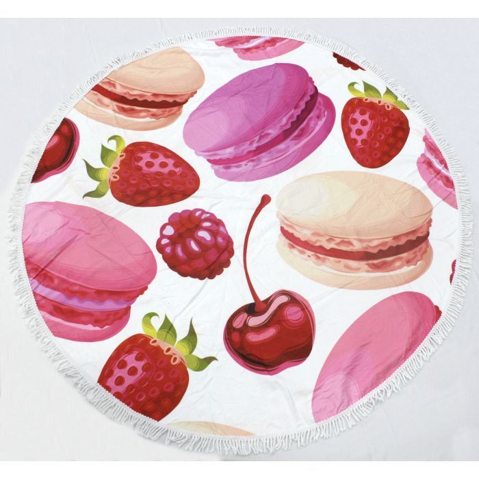 Полотенце MirSon пляжное №5075 Summer Time Fruit Macaroons 150x150 см (2200003947830) изображение 2