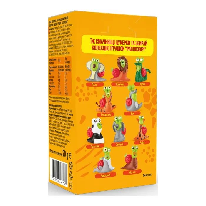 Цукерка Bob Snail Eat&Play яблучно-грушеві + іграшка 20 г (4820219342748) зображення 2